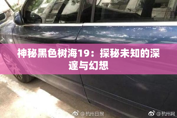 神秘黑色树海19：探秘未知的深邃与幻想