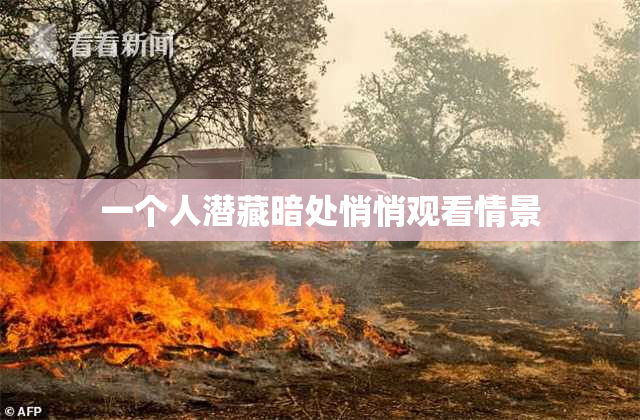 一个人潜藏暗处悄悄观看情景