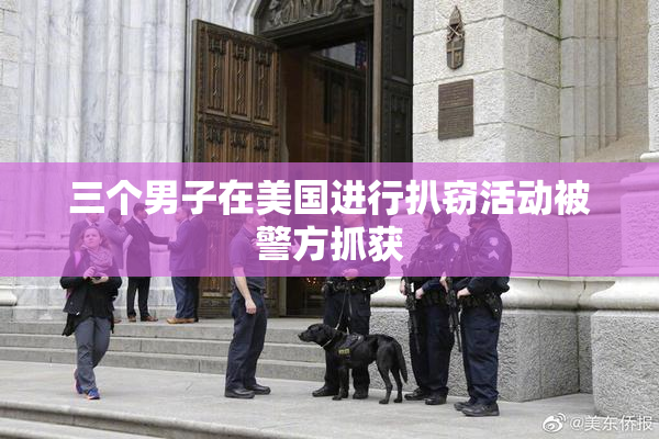 三个男子在美国进行扒窃活动被警方抓获