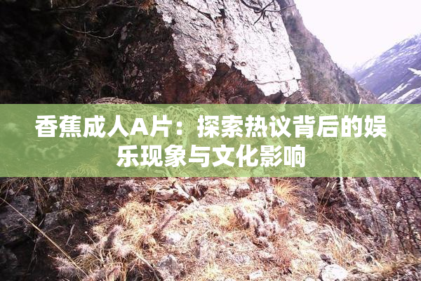 香蕉成人A片：探索热议背后的娱乐现象与文化影响
