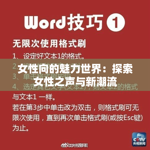女性向的魅力世界：探索女性之声与新潮流